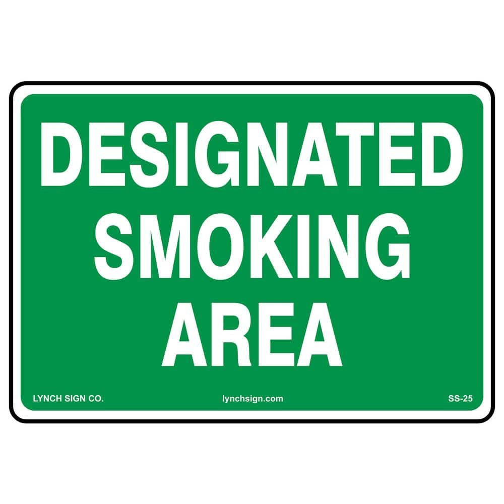 Lynch Sign 14 in. x 10 in. Designated Smoking Sign Printed on More ...