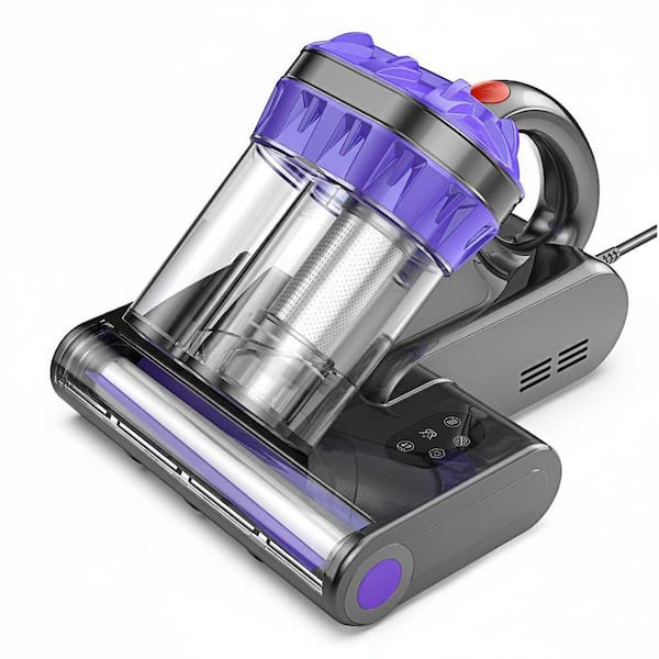 Bagless Corded HEPA Dual Cyclone Handheld Vacuum for Mattress Sofa Carpet in Gray with UV-C Light and Heat