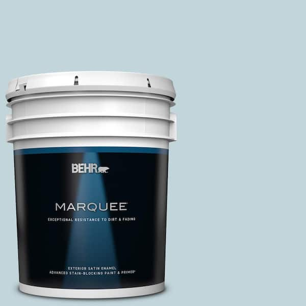 BEHR MARQUEE 5 gal. #S470-1 Cloudy Sky Satin Enamel Exterior Paint & Primer