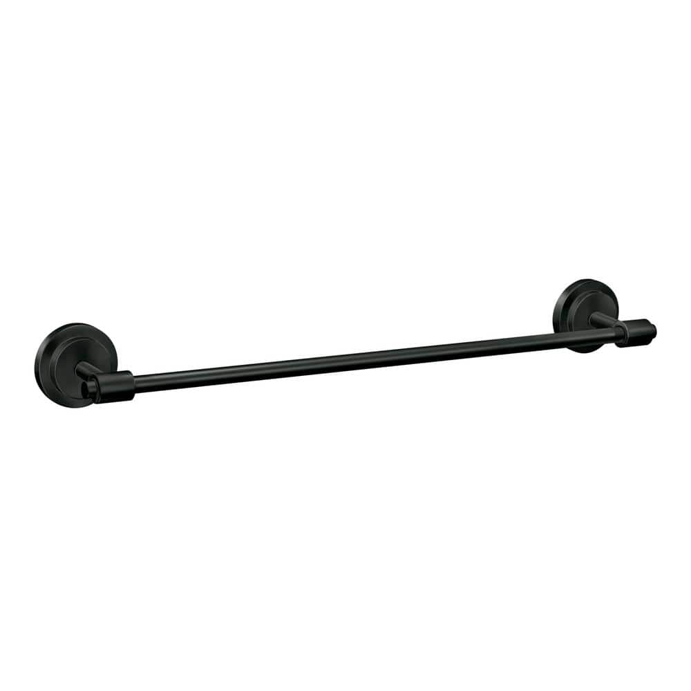 MOEN Iso 18 in. Towel Bar in Matte Black DN0718BL The Home Depot