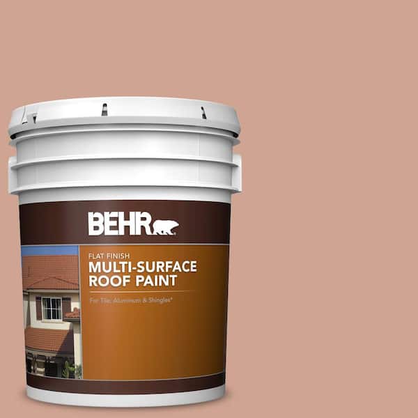 BEHR 5 gal. #RP-23D Autumn Oak Flat Multi-Surface Exterior Roof Paint