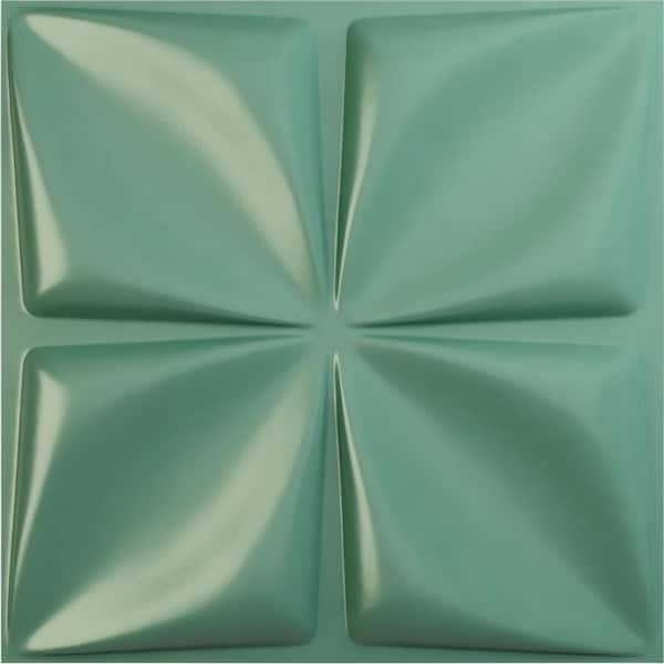 Ekena Millwork 19-5/8-in W x 19-5/8-in H Riley EnduraWall Decorative 3D Wall Panel Sea Mist