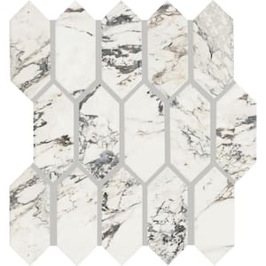 Daltile Lamora Marble Glacier 3 in. x 3 in. Glazed Ceramic Picket ...