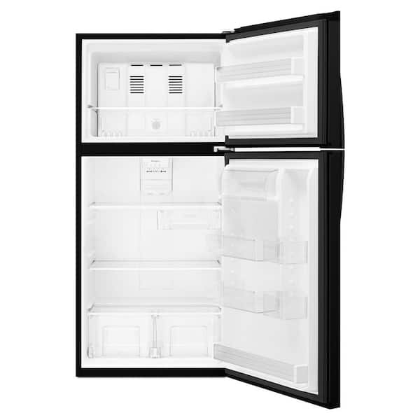 black whirlpool refrigerator with ice maker