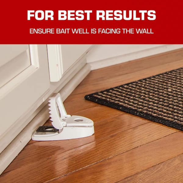 TOMCAT - Press 'N Set Mouse Trap, Plastic, Spring-Loaded Mouse Killer with Grab-Tab Pest Repellant Trap (2-Pack)