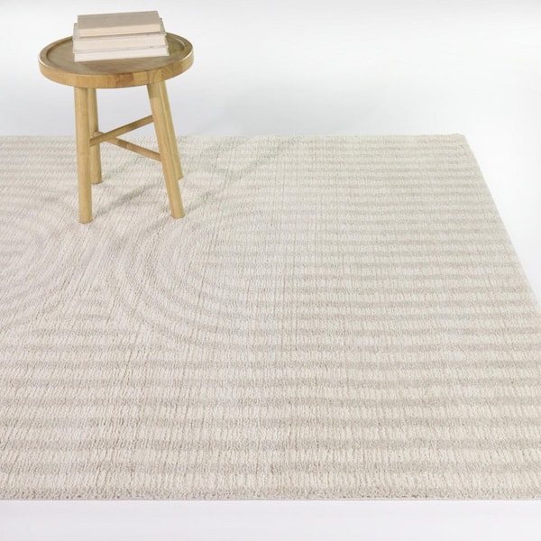 Balias Cream 5 ft. x 7 ft. Modern Arches Area Rug