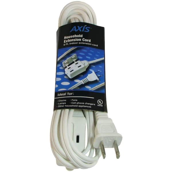 Complete Home Indoor Extension Cord 6 ft White