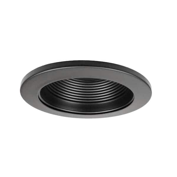 NICOR 4 in. Black Recessed Baffle Trim 19502BK - The Home Depot