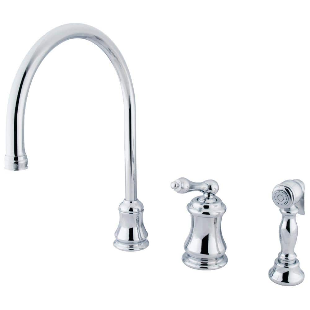 Kingston Brass Restoration Single-Handle Standard Kitchen Faucet with ...