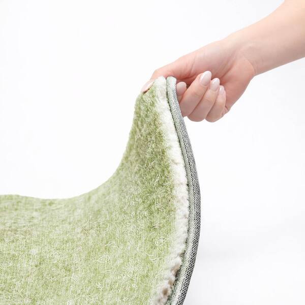Dream Shag Premium Machine Washable Abstract ADS703 Aloe 9 ft. x 12 ft. Area Rug