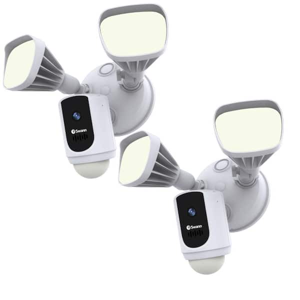 Swann Outdoor Wi-Fi Camera with Motion Activated Floodlight, White