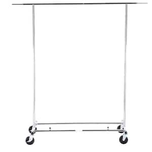 Chrome Steel Clothes Rack 66.6 in. W x 74.3 in. H