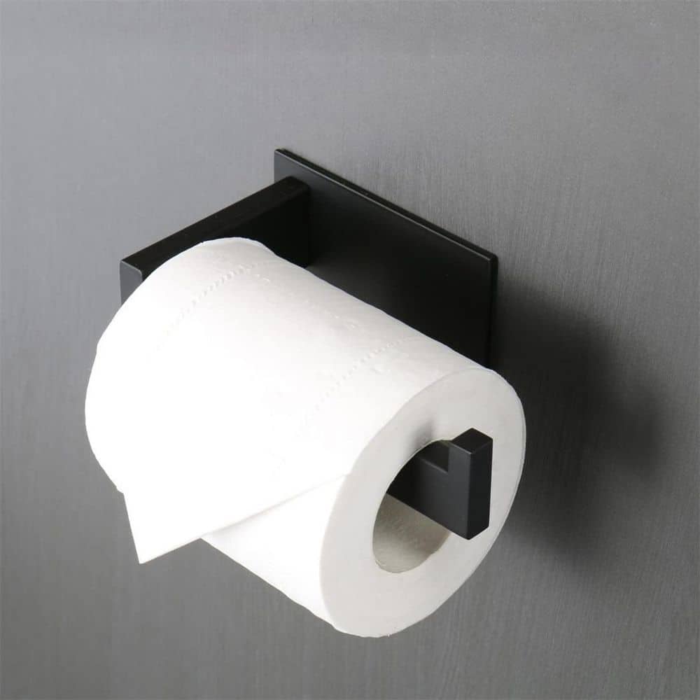 Matte Black Stainless Steel Wall Mounted Toilet Paper Holder