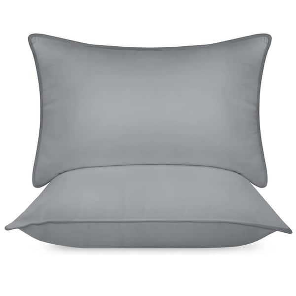 Unbranded Bedding Bed Cooling Pillows for Sleeping (Grey), Standard Size, (Set of 2)