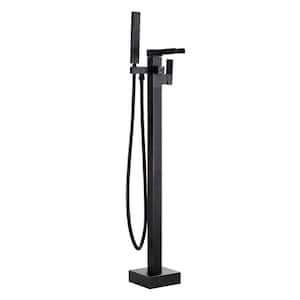 1-Handle Freestanding Claw Foot Tub Faucet with Hand Shower in Oil Rubbed Bronze