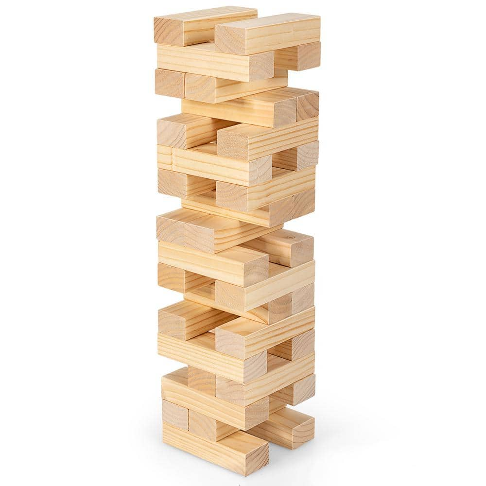 YARD GAMES Large Tumbling Timbers Wood Stacking Game with 56 Premium Pine  Blocks TIMBERS-003 - The Home Depot