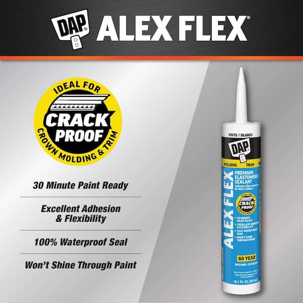 Alex Flex 10.1 oz. White Latex Premium Molding and Trim Sealant