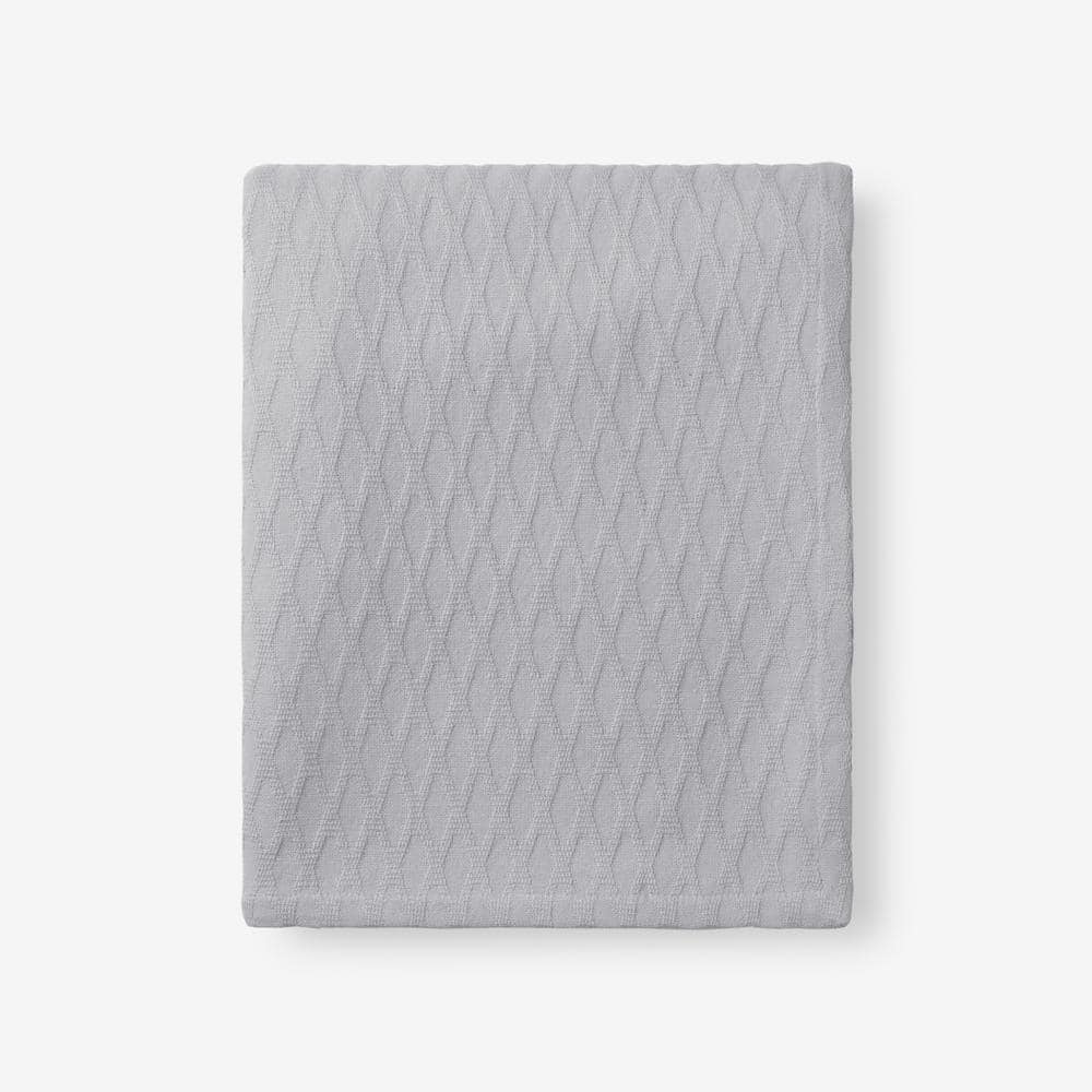 The Company Store Cotton Rayon Made From Bamboo Gray Woven Throw