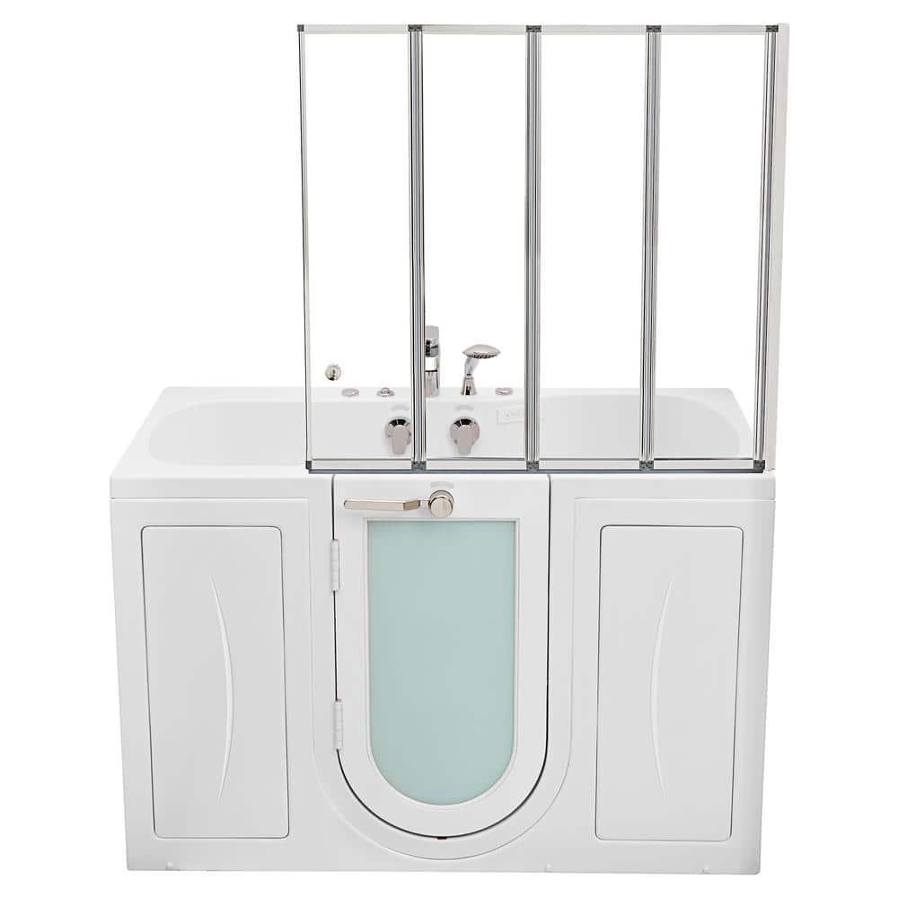 Ella Aegis 44 in. W x 42 in. H Framed Sliding Walk In Tub Shower Door