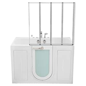 Aegis 44 in. W x 42 in. H Framed Sliding Walk In Tub Shower Door in Chrome without Handle