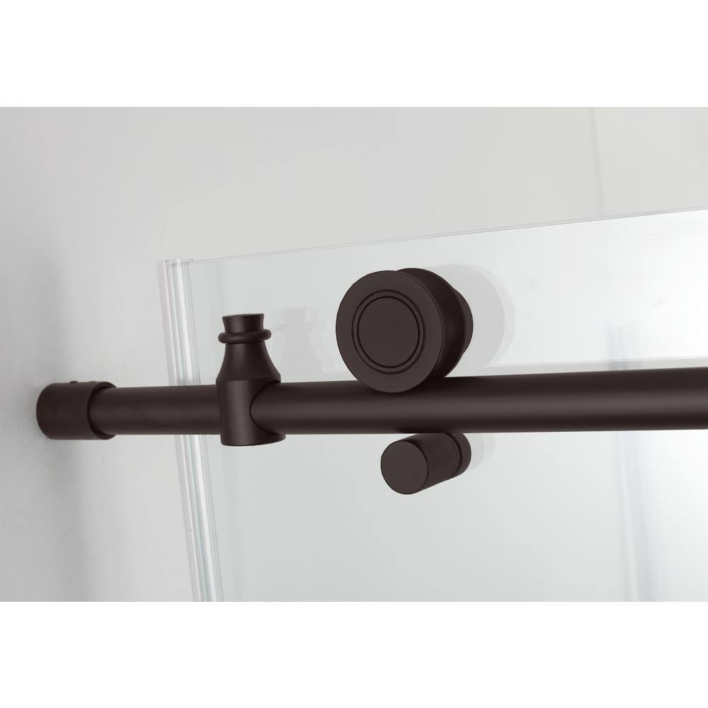 Coraline XL 56" Frameless Bronze Sliding Shower Enclosure