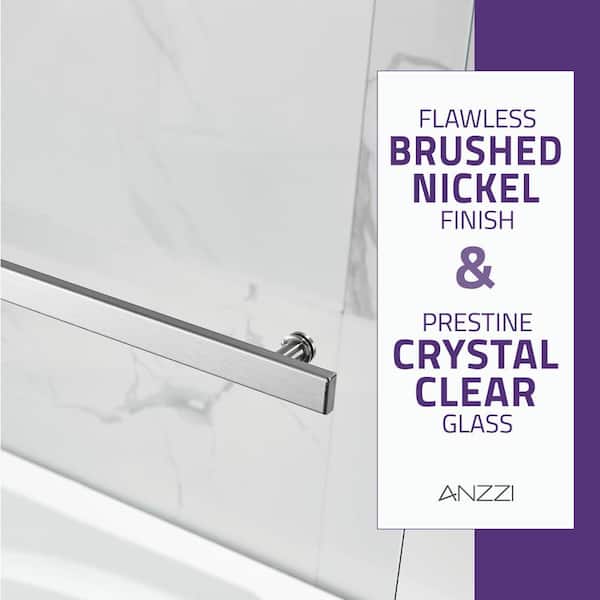 ANZZI Galleon 48 in. W x 58 in. H Frameless Pivot Tub Door