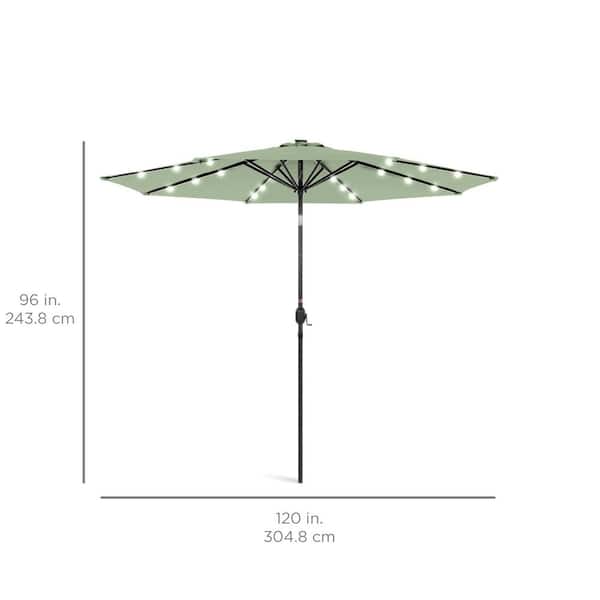 bj's brookfield ct patio umbrella Villa by Sunvilla 11' Offset LED Umbrella