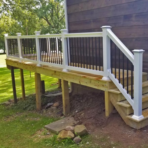 Vilano 3.5 ft. H x 4 ft. W Vinyl White Railing Kit