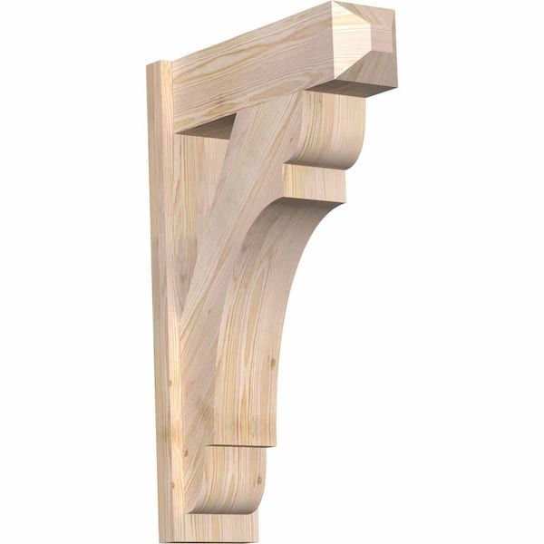Ekena Millwork 8 in. x 36 in. x 24 in. Douglas Fir Olympic Craftsman Smooth Outlooker