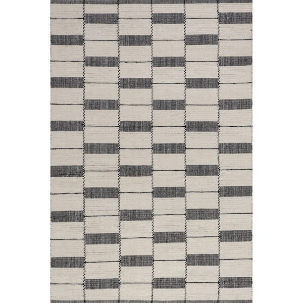Harvey Wool Cotton Ivory 10 ft. x 14 ft. Indoor/Outdoor Patio Area Rug
