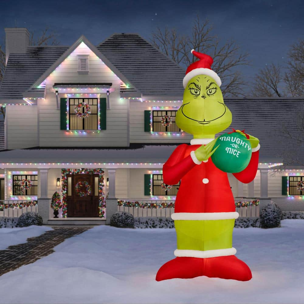 Grinch 3.51-ft Lighted Dr. Seuss The Grinch Christmas Inflatable