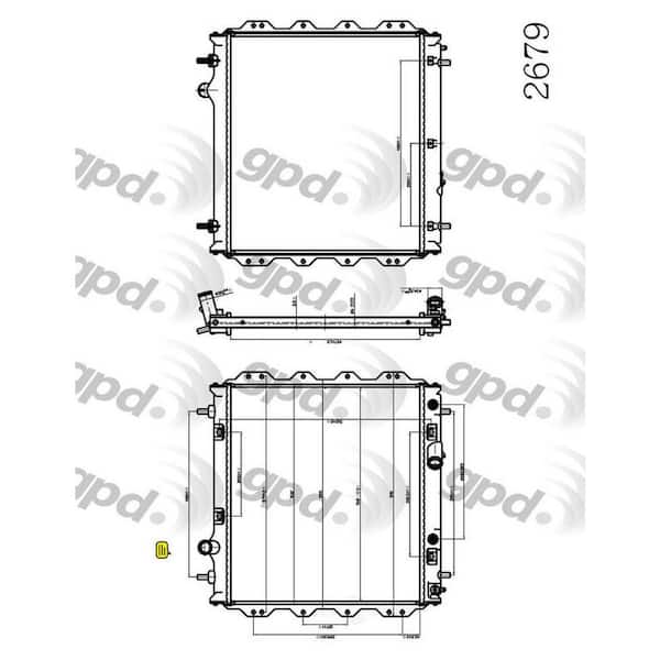 GLOBAL PARTS DISTRIBUTORS, LLC Radiator 20032010 Chrysler PT Cruiser 2.4L 2679C