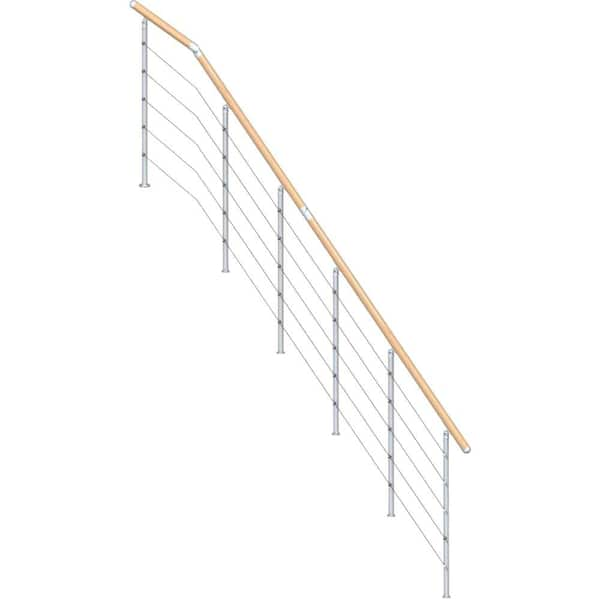 Dolle Rome 2nd Side Optional Gray Steel Stair Railing