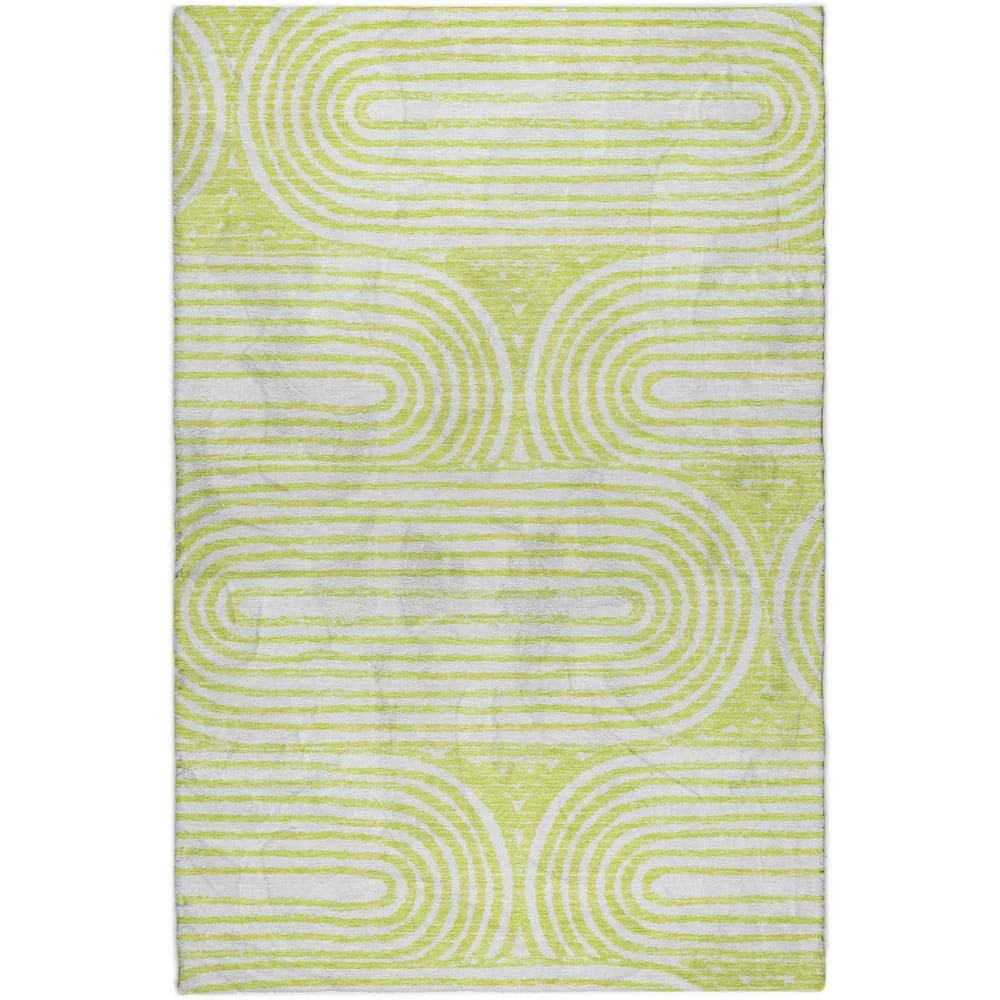 Dream Shag Premium Machine Washable Abstract ADS540 Green 3 ft. x 5 ft. Area Rug price history on PriceWatchPro