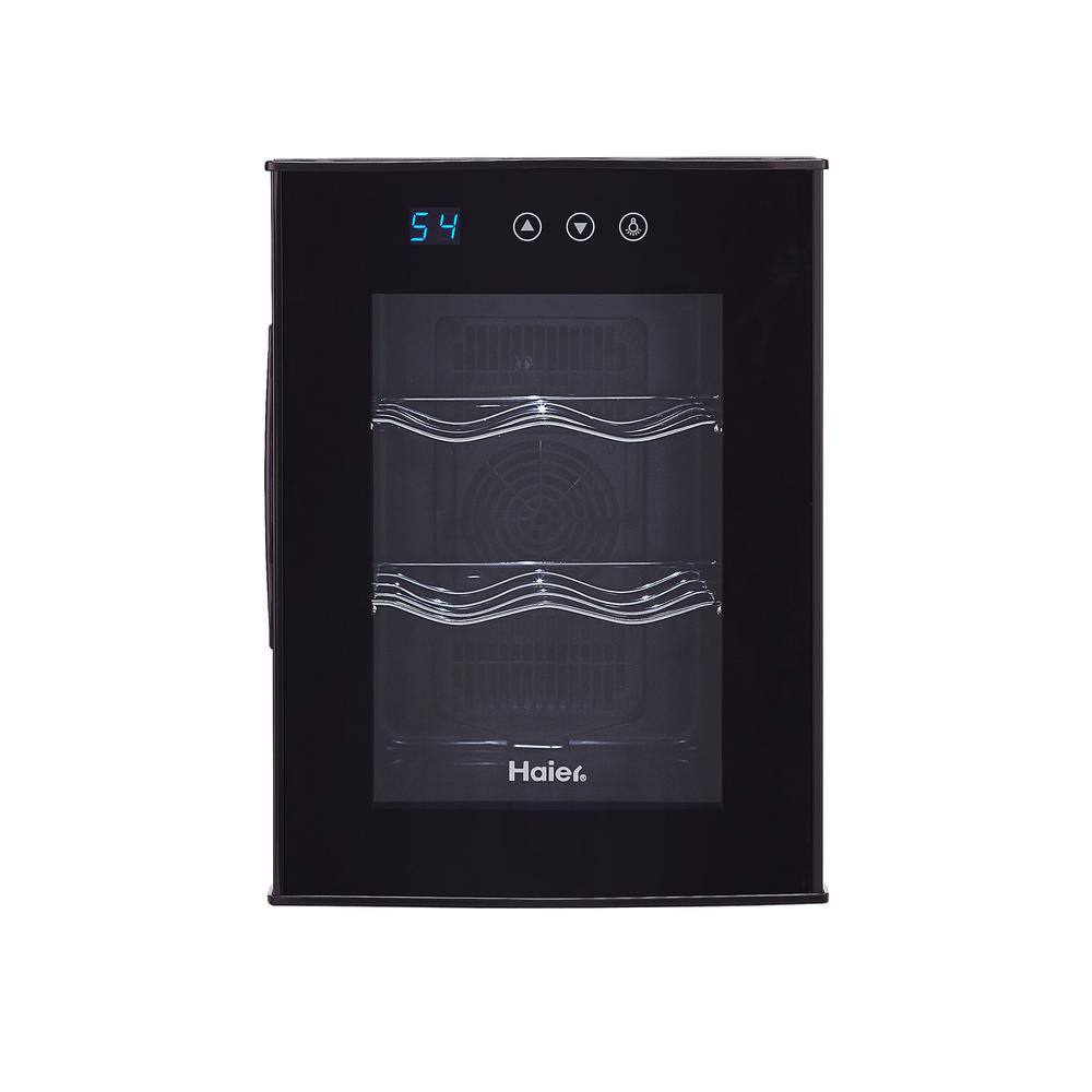 Haier 冷蔵庫 360° COOLING ダークグレー Haier 6-Bottle Single Zone Wine Cellar in Black HVTEC06ABS - The