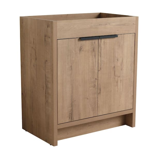 29.31 in. W x 17.91 in. D x 33.46 in. H Bath Vanity Cabinet Without Top with 2 Soft-Close Doors in Brown