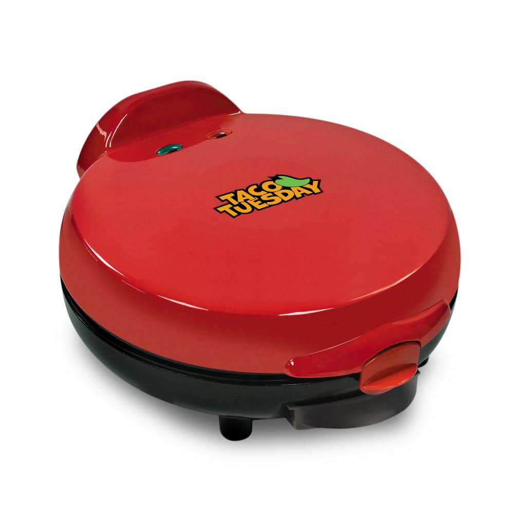  Taco Tuesday Deluxe 10-inch 6-Wedge Electric Quesadilla Maker  with Extra Stuffing Latch, Red: Home & Kitchen