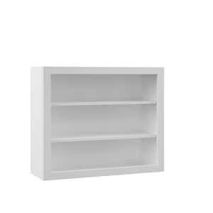 Designer Series Edgeley Assembled 36x30x12 in. Wall Open Shelf Kitchen Cabinet in White