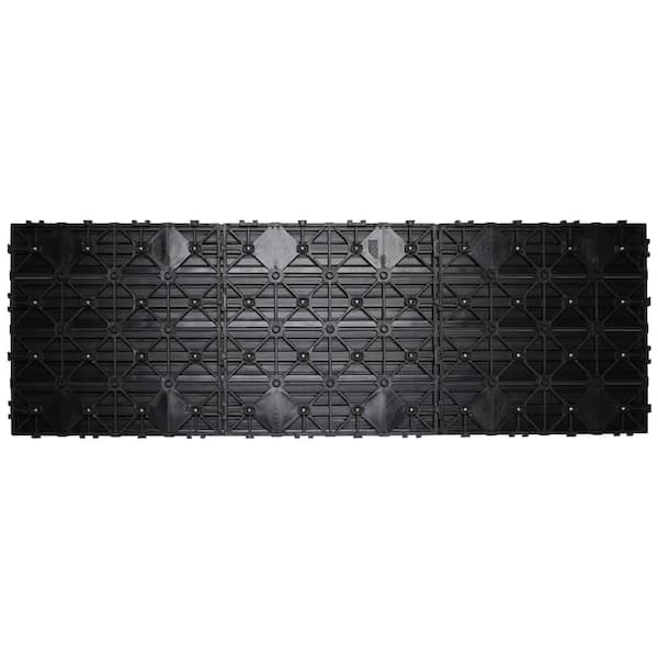 UltraShield Naturale 1 ft. x 3 ft. Quick Deck Outdoor Composite Deck Tile in Hawaiian Charcoal (15 sq. ft. Per Box)