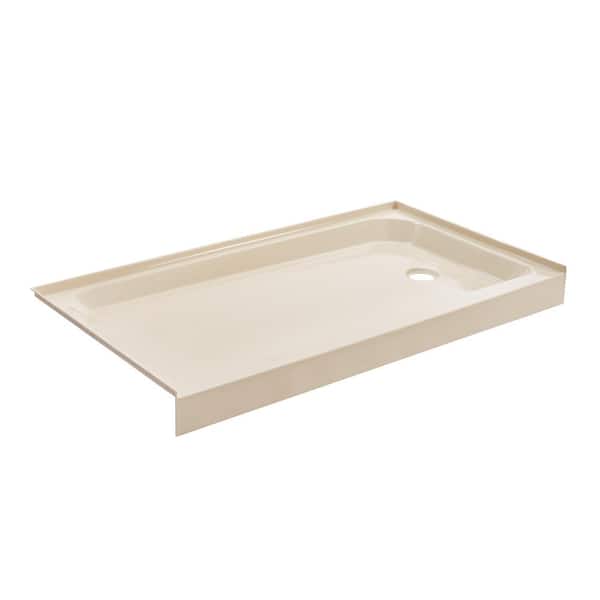 Swiss Madison Voltaire 60 in. L x 32 in. W Alcove Shower Pan Base with Right-Hand Drain in Biscuit