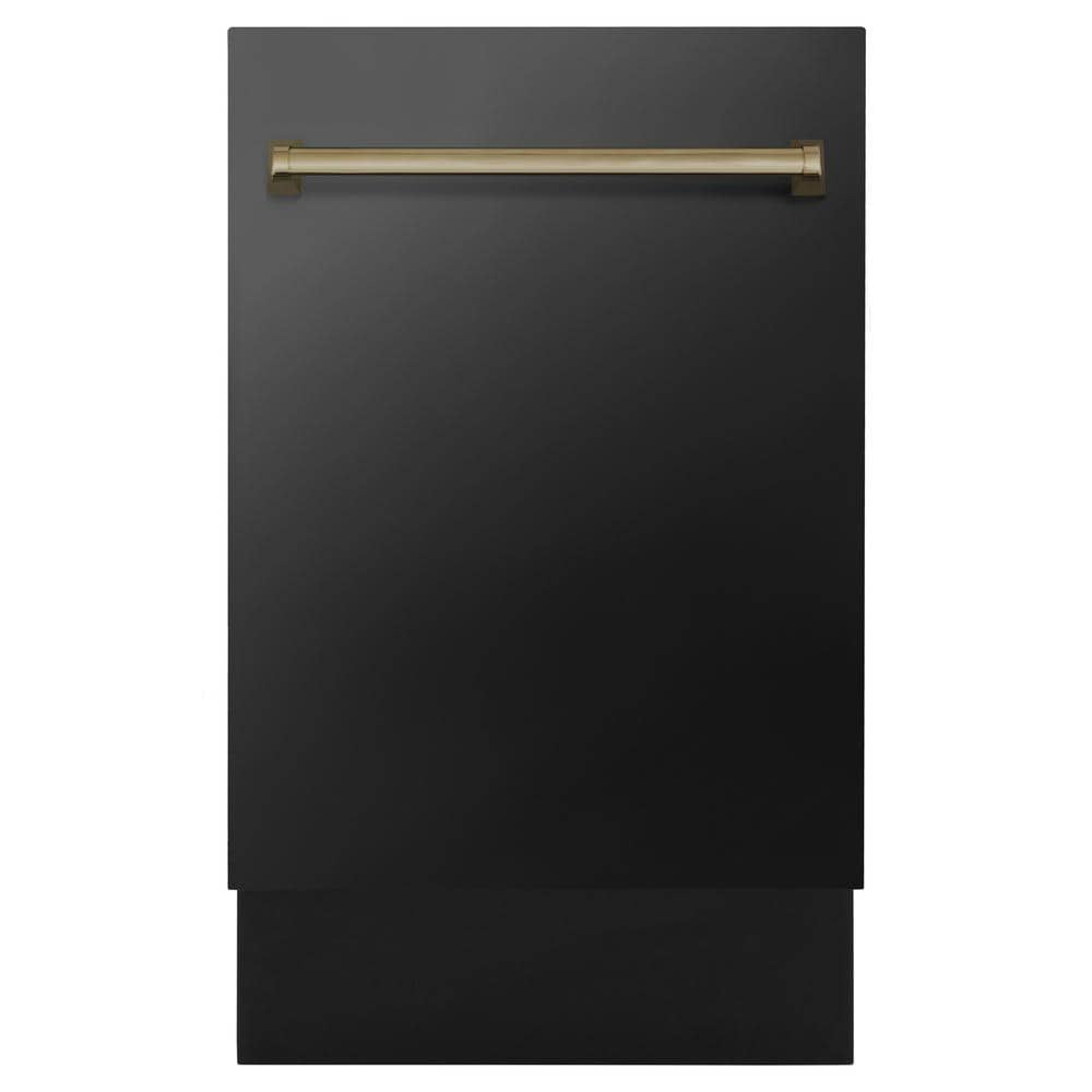 Autograph Edition 18 in. Top Control 8-Cycle Tall Tub Dishwasher 3rd Rack in Black Stainless Steel &amp; Champagne Bronze