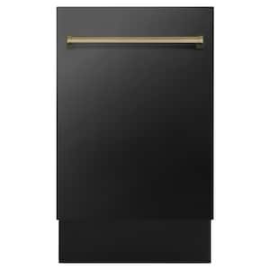 Autograph Edition 18 in. Top Control 8-Cycle Tall Tub Dishwasher 3rd Rack in Black Stainless Steel & Champagne Bronze