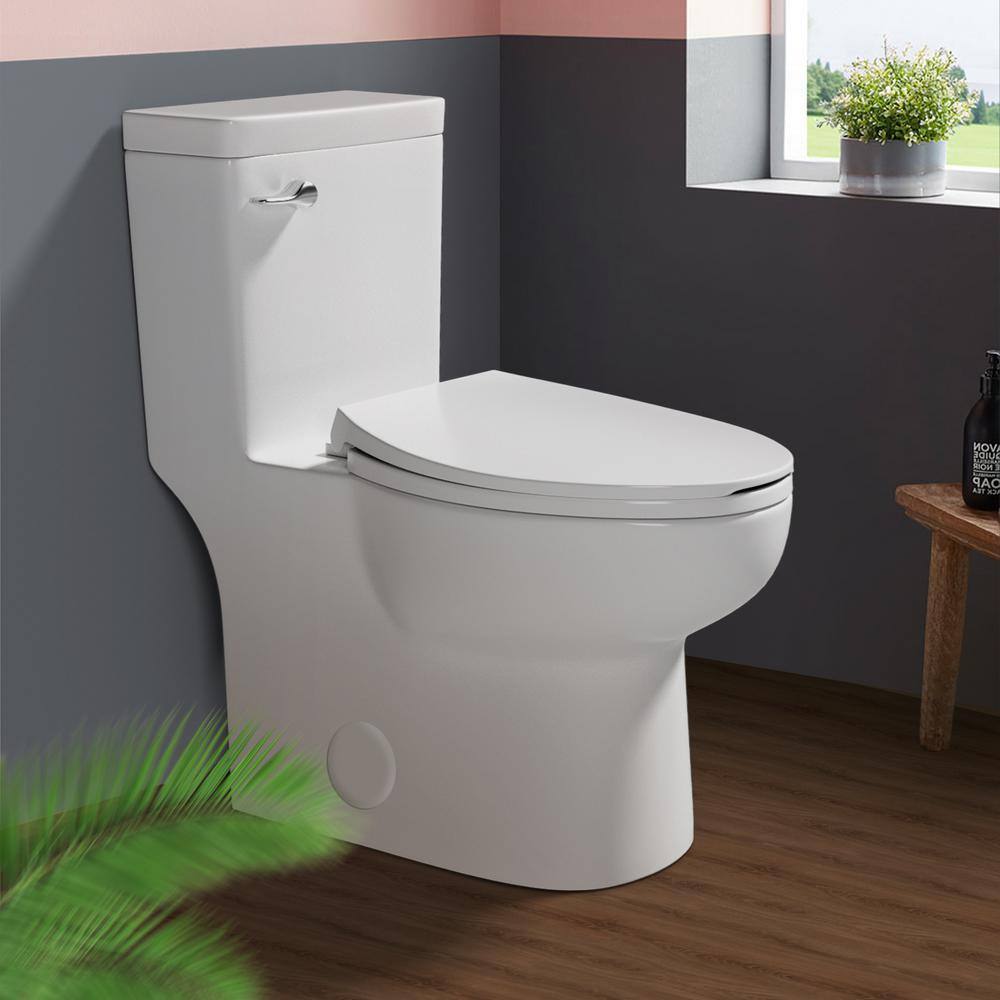 INSTER PICO One-Piece 1.27 GPF Single Flush Elongated Toilet with Soft ...