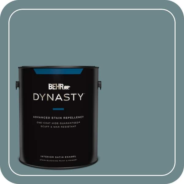 BEHR DYNASTY 1 gal. #MQ6-03 Winter in Paris One-Coat Hide Satin Enamel Stain-Blocking Interior Paint and Primer