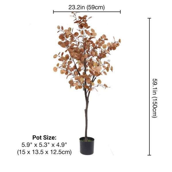 59 .1 in. H Natural Look, Botaneeka Artificial Eucalyptus Tree in pot