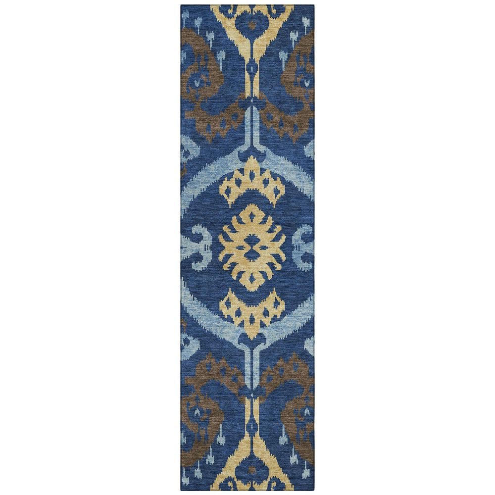 Chantille Machine Washable Indoor/Outdoor Abstract ACN2614 Navy 2 ft. x 7 ft. Runner Rug price history on PriceWatchPro