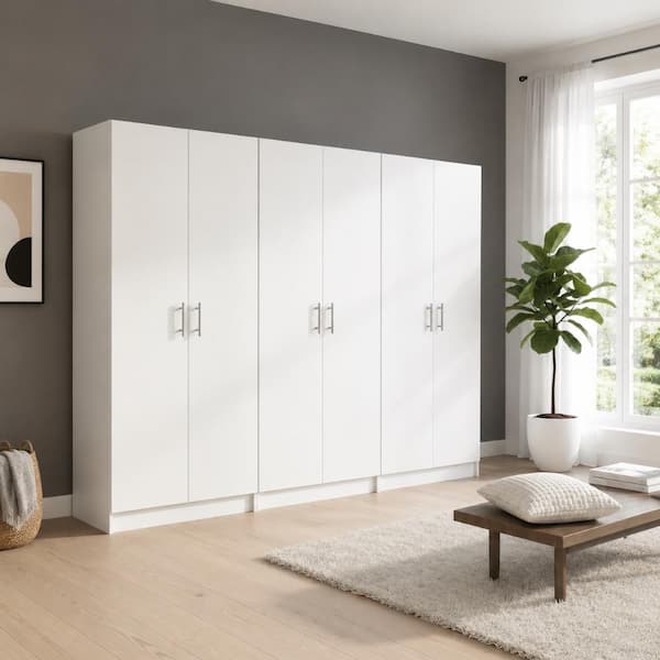 Klair Living Modex White Multi-Purpose Utility Storage Cabinet (3