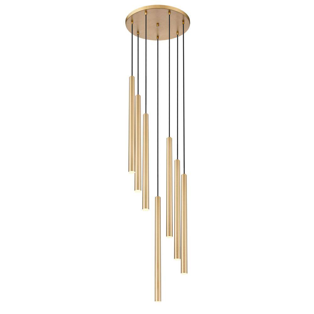 Forest 18 inch Modern Gold 7 Light Integrated LED Chandelier