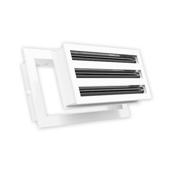 12 in. x 6 in. Aluminum Wall/Ceiling Linear Slot Diffuser in White