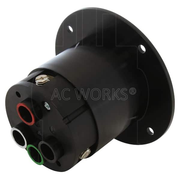 AC WORKS 50 Amp 125-Volt/250-Volt Power Input Inlet Assembly